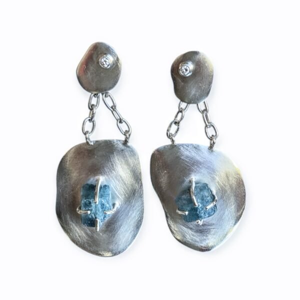 Cala Ambolo Raw Aquamarine Earrings